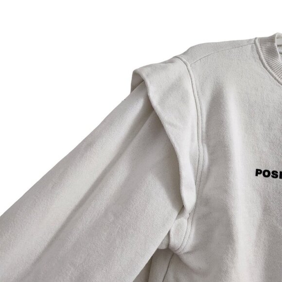 Zara Mini Dress Small White Positive Energy Season Plush Jersey Bloggers‎ Fave - Picture 3 of 9